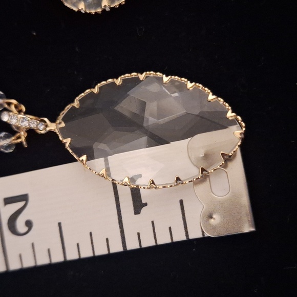 Gold and Silver Teardrop Necklace Set - Picture 6 of 7